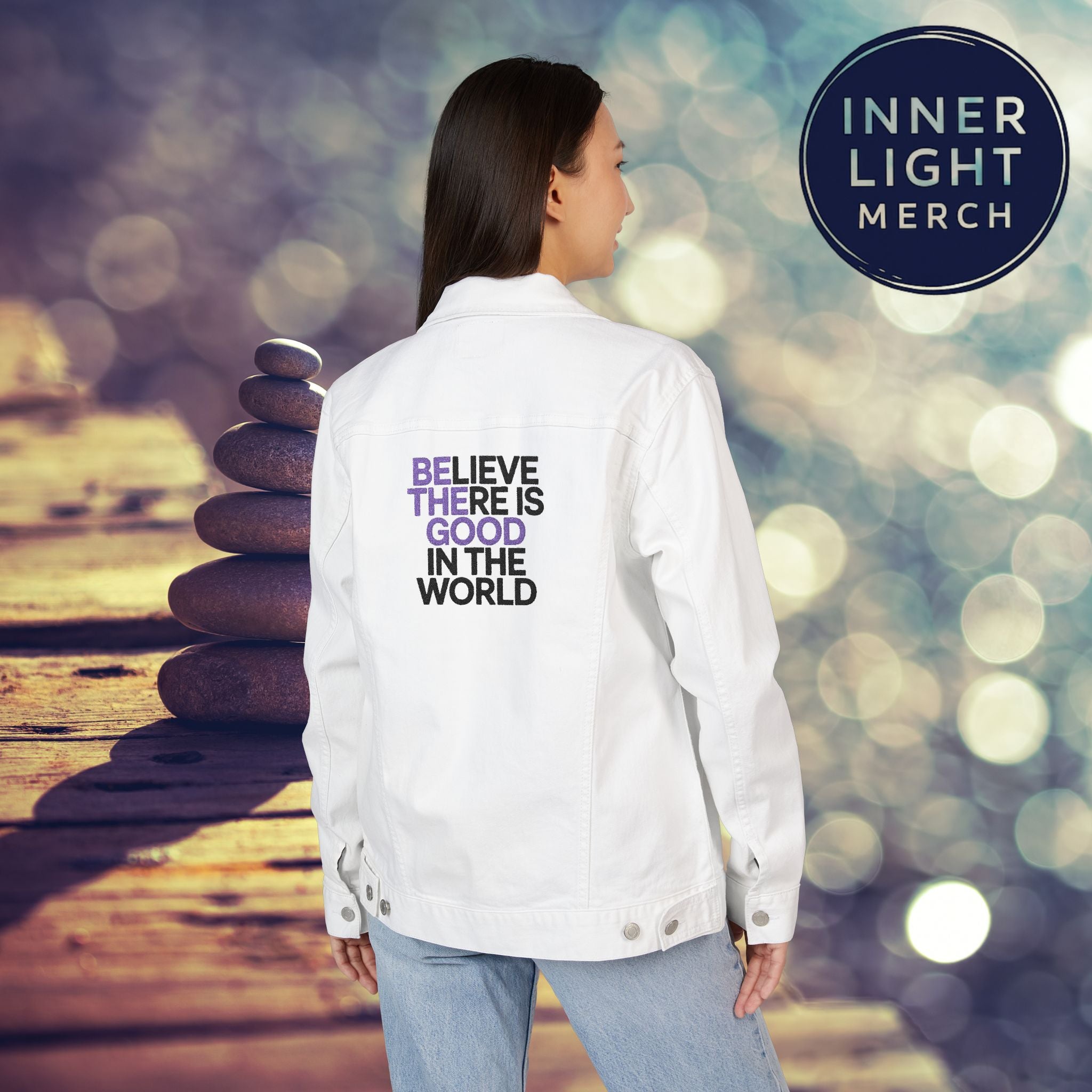 Denim Jacket BE THE GOOD IN THE WORLD